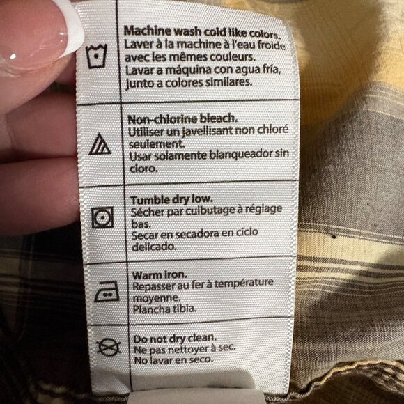 Carhartt Relaxed Fit Plaid Shirt Mens Size 2XL Brown Yellow Long Sleeve Fall - Picture 9 of 11